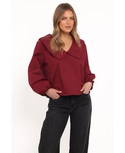 Женская блузка с длинными рукавами Kenna Petal and Pup, Burg