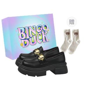 BINGO DUCK Лоферы женские черные матовые с эксклюзивной коробкой и подарочными носками, цвет Matte+Exclusive Shoe Box+Gift Socks