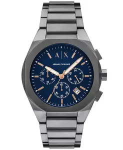Мужские кварцевые часы-хронограф Gunmetal из нержавеющей стали, 42 мм A|X Armani Exchange