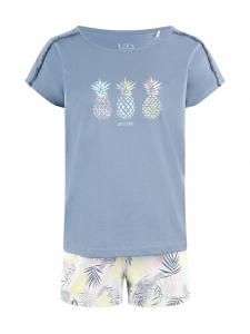 Короткий пижамный комплект Vivance Pineapple, синий