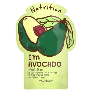 Tony Moly I'm Avocado Nutrition Beauty Mask Тканевая маска, 1 шт., 0,74 унции (21 г)