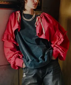 короткое болеро с оборками и застежкой-молнией