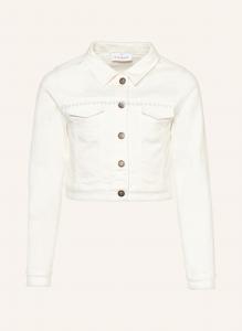 Джинсовая куртка с кружевом и пайетками Danamade, белый