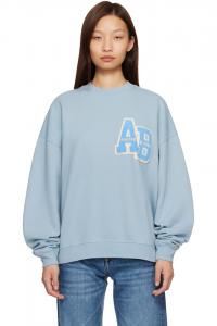 Anine Bing Синяя толстовка с надписью «Miles» большого размера