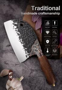 Эксклюзивный поварской нож с изысканным декором. Нож для мяса и мясника ручной ковки Muxel