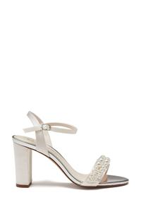 Атласные свадебные босоножки Clara с ремешками Rainbow Club, бежевый