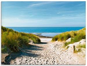 Стеклянная картина Artland Strand mit Sanddüne Weg zur See, 80x60x2 см, кремовый