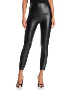 Длинные леггинсы из искусственной кожи Norma Kamali, черный