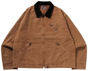 Рабочая куртка BAPE Line Camo Jacquard Garment Dyed Padded Work Jacket, серый