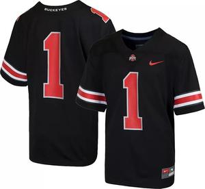 Черная реплика футбольной майки Nike Ohio State Buckeyes #1 для мальчиков