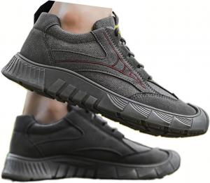 Мужские зимние ботинки высокие с флисовой подкладкой, снегоступы для мужчин, водонепроницаемые ботинки с усиленным носком, противоскользящая ПВХ подошва для походов, повседневной носки, ботинки и зимняя обувь Generic, темно-серый