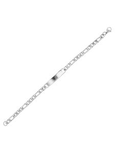 Adeliás Женский браслет из нержавеющей стали, 18 см, серебристый