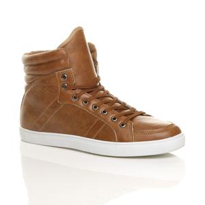 Кроссовки на плоской подошве со шнуровкой Высокие топы AJVANI, желтый