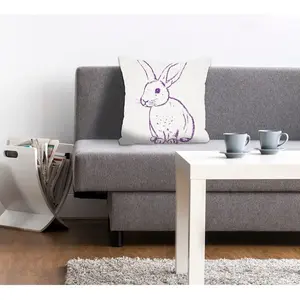 Подушка для декора queence Manon с зайчонком Queence, Lila + bedruckt