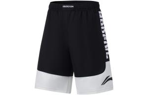 Li Ning ПОДКЛАДКА Мужские спортивные шорты, Черный молочно-белый
