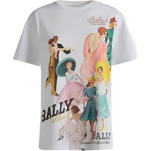 Футболка с принтом BALLY, белая