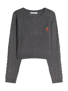 Bershka Свитер в темно-сером цвете