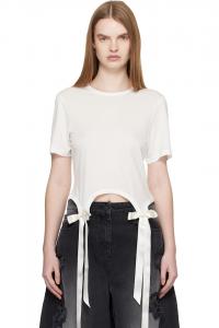 Simone Rocha Футболка Off-White с бантом и фасоном «легкая»