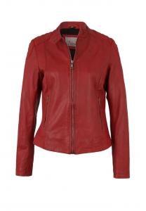 Куртка из кожи Raffi в классном дизайне 7Eleven, красный