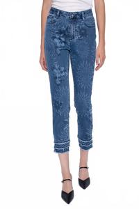 Джинсы кроп с рваным краем PICADILLY, Denim