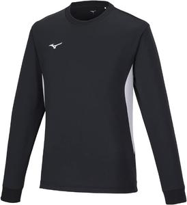 Футболка с длинными рукавами Mizuno NaviDry с U-образным вырезом, влагоотводящее и быстросохнущее нижнее белье, 32MAC197/32MAA195, черно-белый