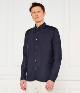 Льняная рубашка Regular fit Oscar Jacobson, синий