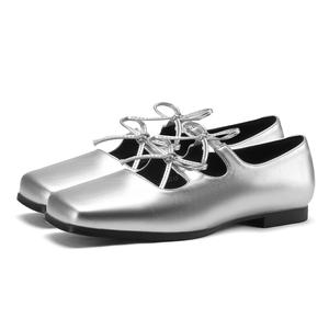 Туфли Мэри Джейн для женщин Silver FOXER
