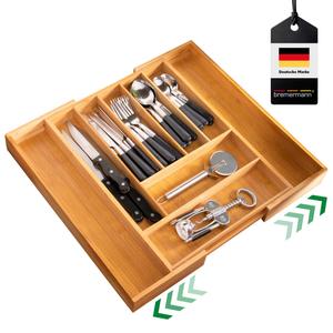 Шкатулка для столовых приборов, бамбуковая bremermann, коричневый