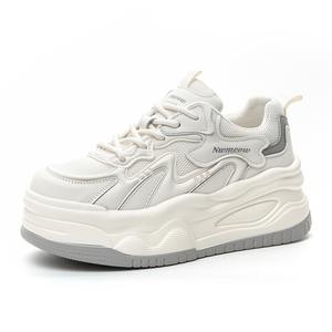 Женские нескользящие износостойкие низкие кроссовки для скейтбординга Help, White Silver