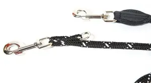 Круглый нейлоновый круглый светоотражающий поводок Julius K9 Rogz черного цвета 1,2 м х 1,2 см Julius K9, цвет черный