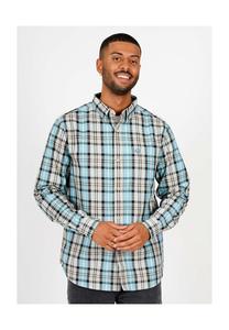 Рубашка в базовую клетку HONESTY RULES, цвет Arctic Blue