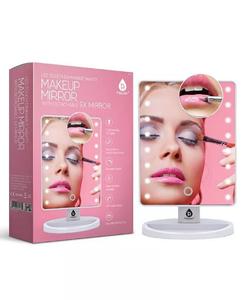 Зеркало для макияжа со светодиодной подсветкой Pursonic, цвет Black