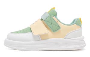 Антискользящие износостойкие водонепроницаемые поддерживающие низкие детские скейтбординговые кроссовки Warrior, белый/желтый/зеленый