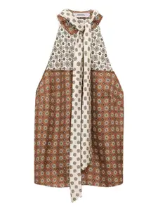 Топ с вырезом халтер и геометричным узором Dorothee Schumacher, коричневый