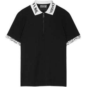 Поло с молнией VERSACE JEANS COUTURE, черный