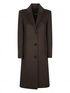 Шерстяное пальто Patrizia Pepe, коричневый
