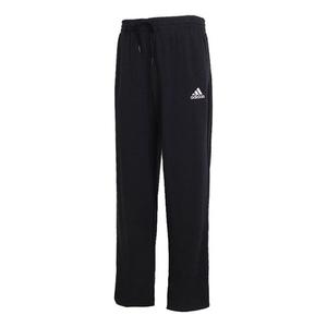 Повседневные брюки однотонный логотип повседневные спортивные длинные брюки с эластичным поясом Adidas, черный