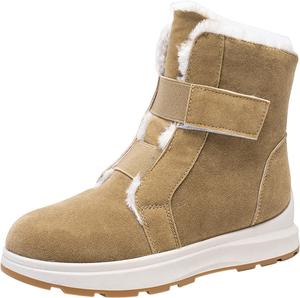 Женские короткие зимние ботинки из искусственной замши с пушистой подкладкой, зимние ботинки, противоскользящие, удобные, теплые для работы и повседневной носки Generic, Khaki