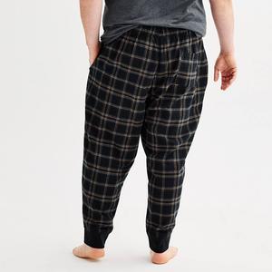 Big & Tall Sonoma Goods For Life Пижамные штаны с фланелевыми полосками внизу, цвет Blue Plaid