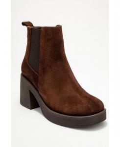 Женские кожаные ботинки на платформе Lysa от Forever & Always Forever & Always Shoes, Brown suede leather
