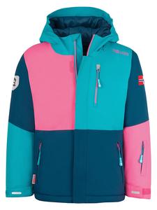 Лыжная куртка Trollkids Ski-/ Snowboardjacke Hallingdal, цвет Türkis/Rosa