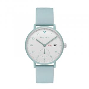 Disney Женские часы с кварцевым механизмом на силиконовом ремешке и белым циферблатом