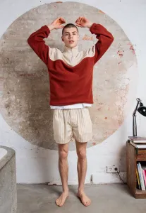 Полосатые боксерские шорты Pockies, Beige