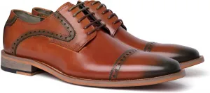 Мужские коричневые кожаные оксфорды на шнуровке - Jenson Infinity Leather, коричневый