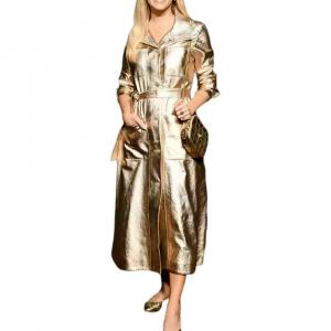 CHANEL Золотое женское пальто, Gold