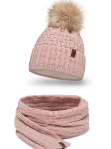 Шапка Vivisence 7015 Set, светло-розовый