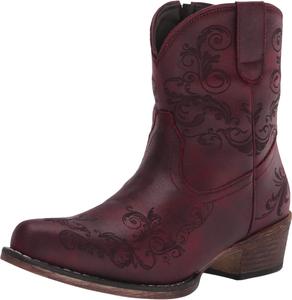 Женские короткие повседневные ботинки ROPER Short Stuff с вышивкой, открытым носком и невысоким каблуком 1-2 - серый