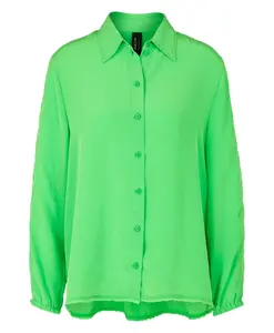 Светлая блузка-рубашка с оборками Marc Cain, зеленый