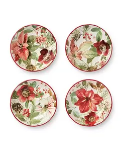 Суповые тарелки «Зимние цветы», набор из 4 штук Certified International, multi