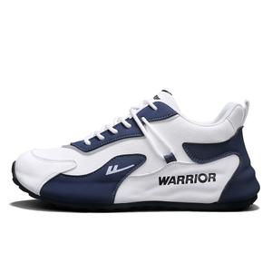 Износостойкие, дышащие, легкие, низкие повседневные туфли для мужчин WARRIOR, White Black